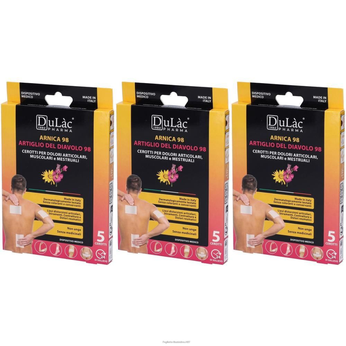 Compra Online dulàc arnica 98 cerotti per dolori muscolari articolari e mestruali 3x e Trova il miglior prezzo
