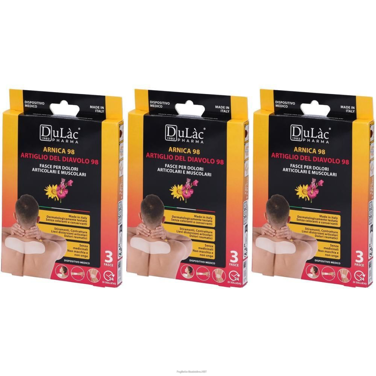 Compra Online dulàc arnica 98 fasce per dolori muscolari articolari 3x3 st e Trova il miglior prezzo