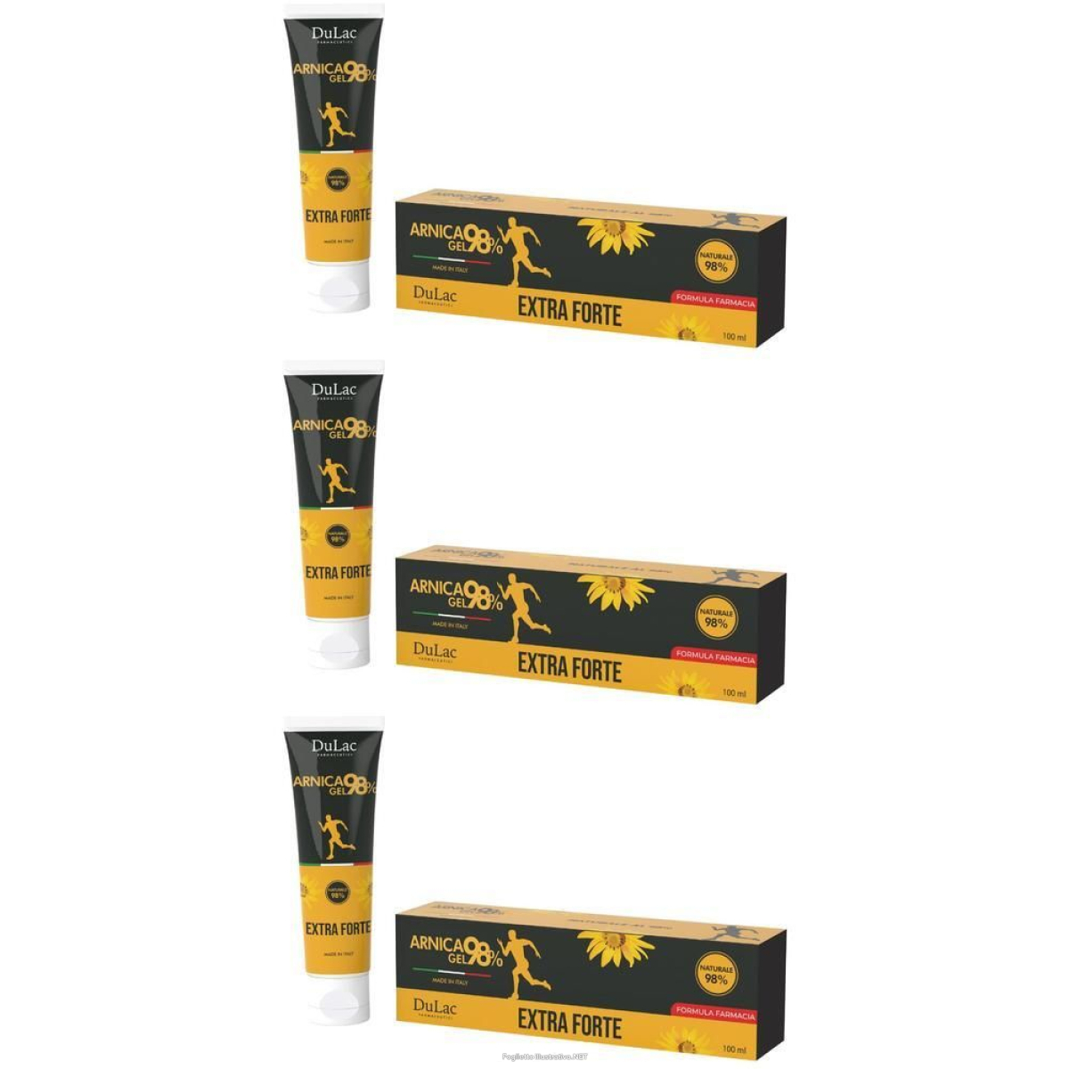 Compra Online dulac arnica gel 98% extra forte formula farmacia 3x100 ml e Trova il miglior prezzo