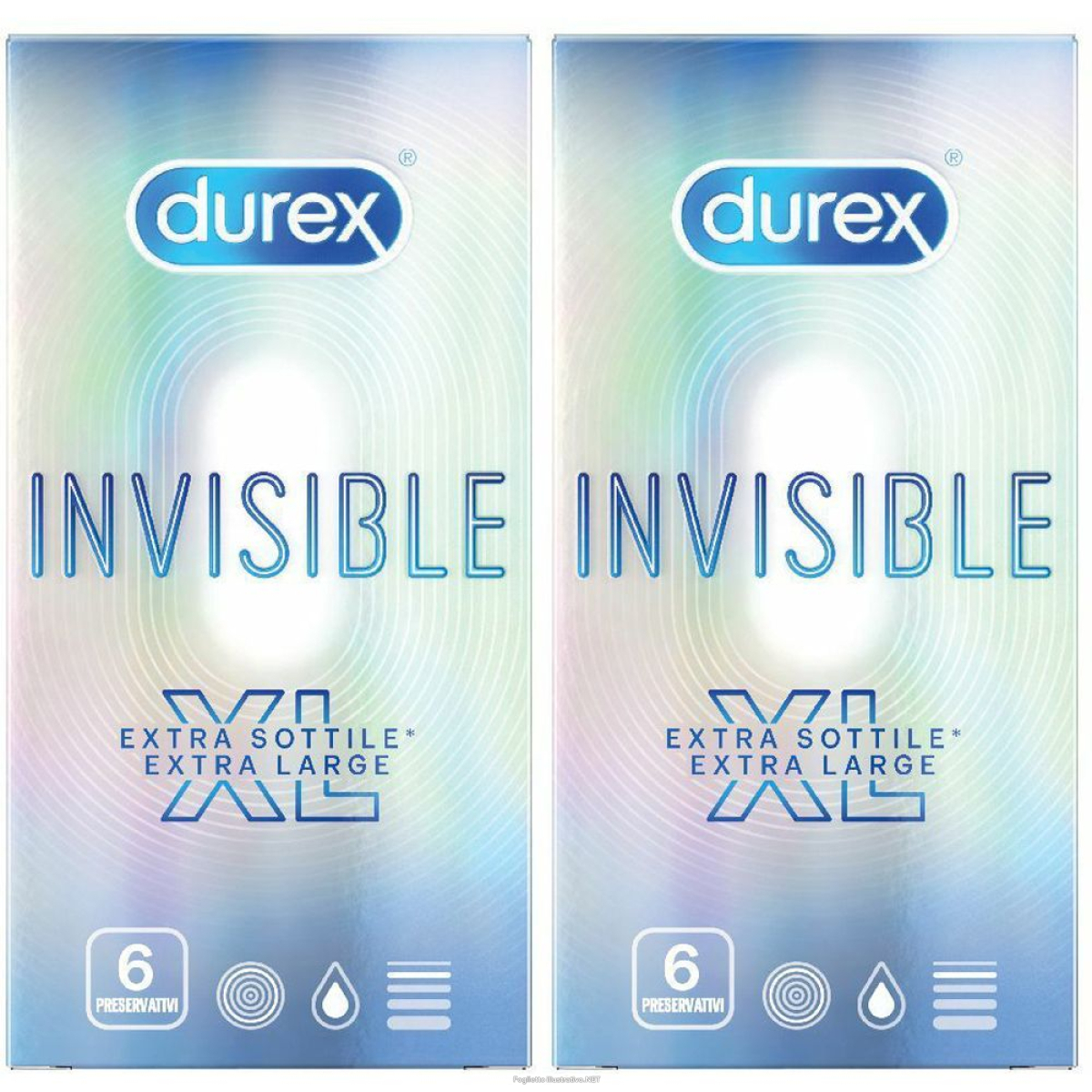 Compra Online durex® invisible xl extra sottile large set da 2 2x6 pz preserva e Trova il miglior prezzo