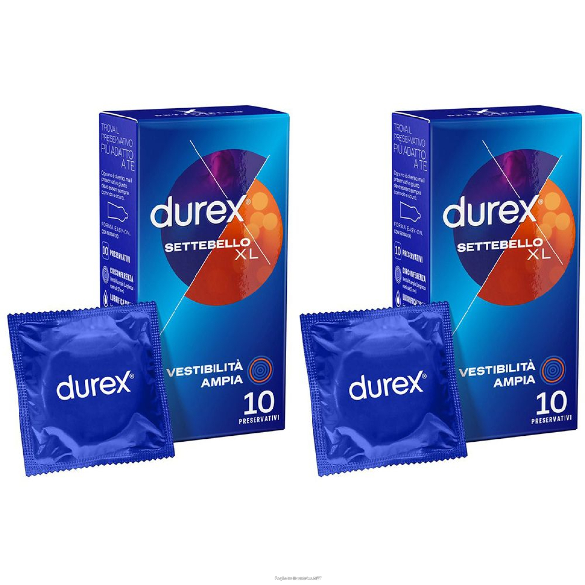 Compra Online durex settebello preservativi extralarge set da 2 2x10 st e Trova il miglior prezzo