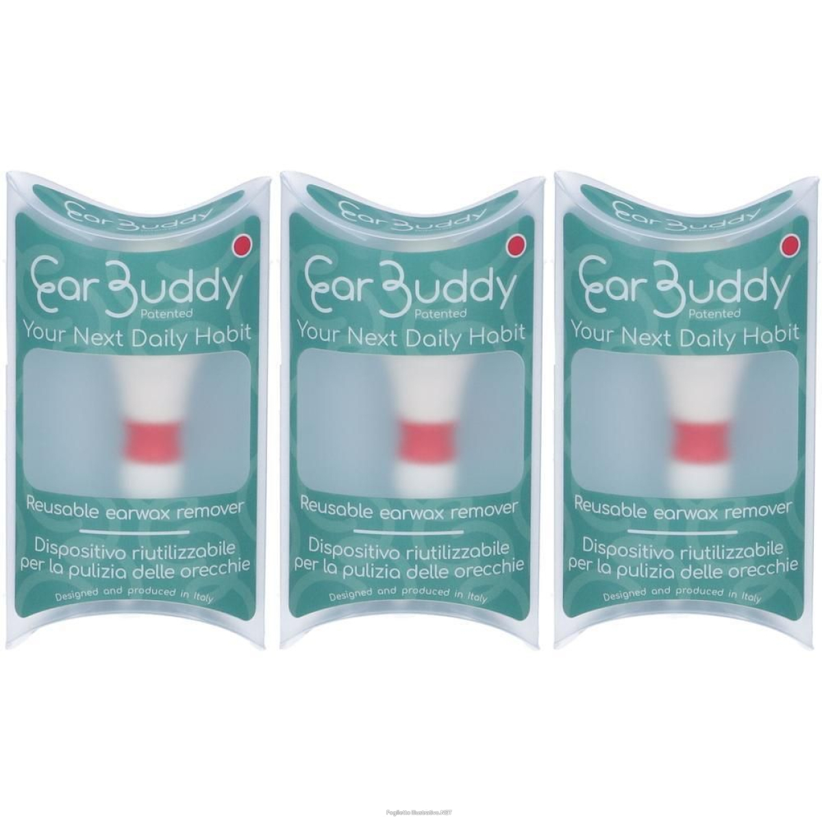 Acquista Online earbuddy rosso 3x1 pz gocce auricolari e Cerca l'offerta più bassa