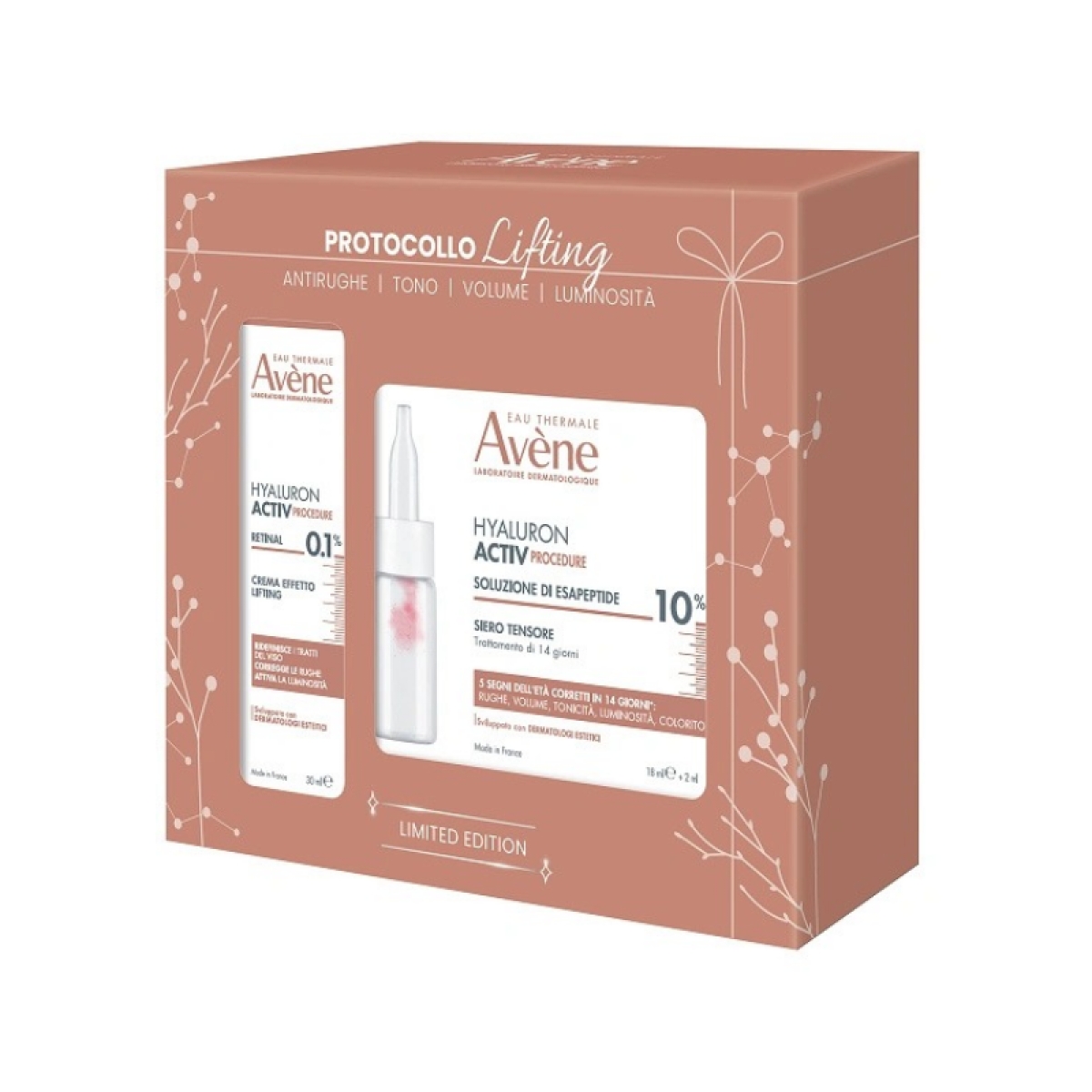 Acquista Online Eau thermale av&egrave;ne hyaluron active procedure cofanetto natale crema lifting 30 ml + siero tensore all'esapeptide 20 ml e Cerca l'offerta più bassa