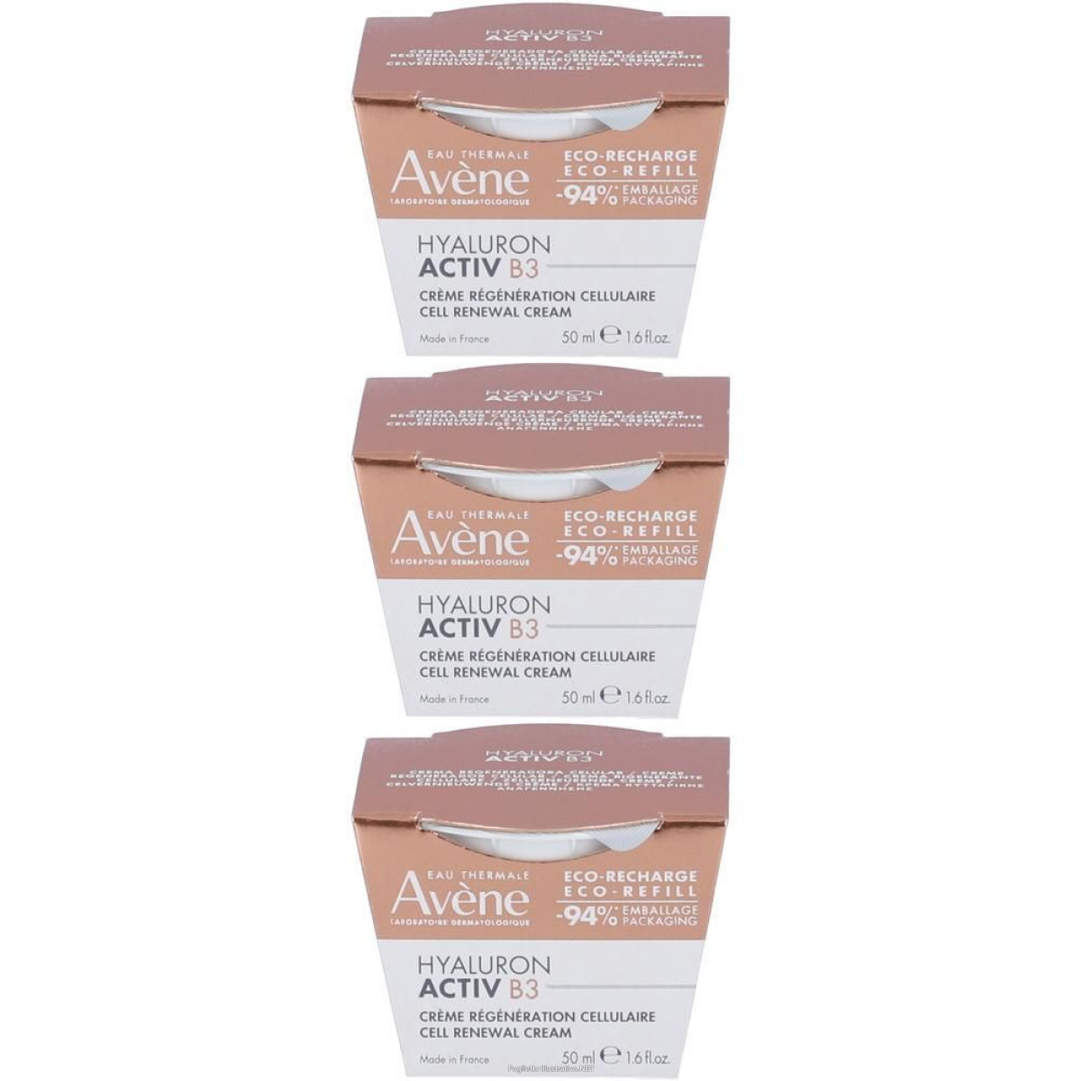 Acquista Online eau thermale avene crema viso hyaluron activ b3 ricarica 3x50 ml e Cerca l'offerta più bassa