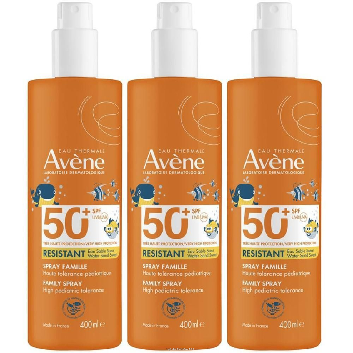 Acquista Online eau thermale avène spray bambino protezione molto alta spf 50+ 3x400 m e Cerca l'offerta più bassa