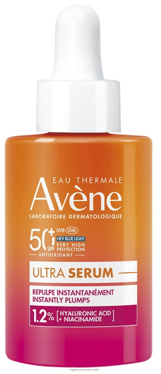 Acquista Online eau thermale avène ultra siero spf50+, rimpolpa immediatamente, protezione solare viso molto alta, con acido ialuronico e niacinamide, 30ml e Cerca l'offerta più bassa