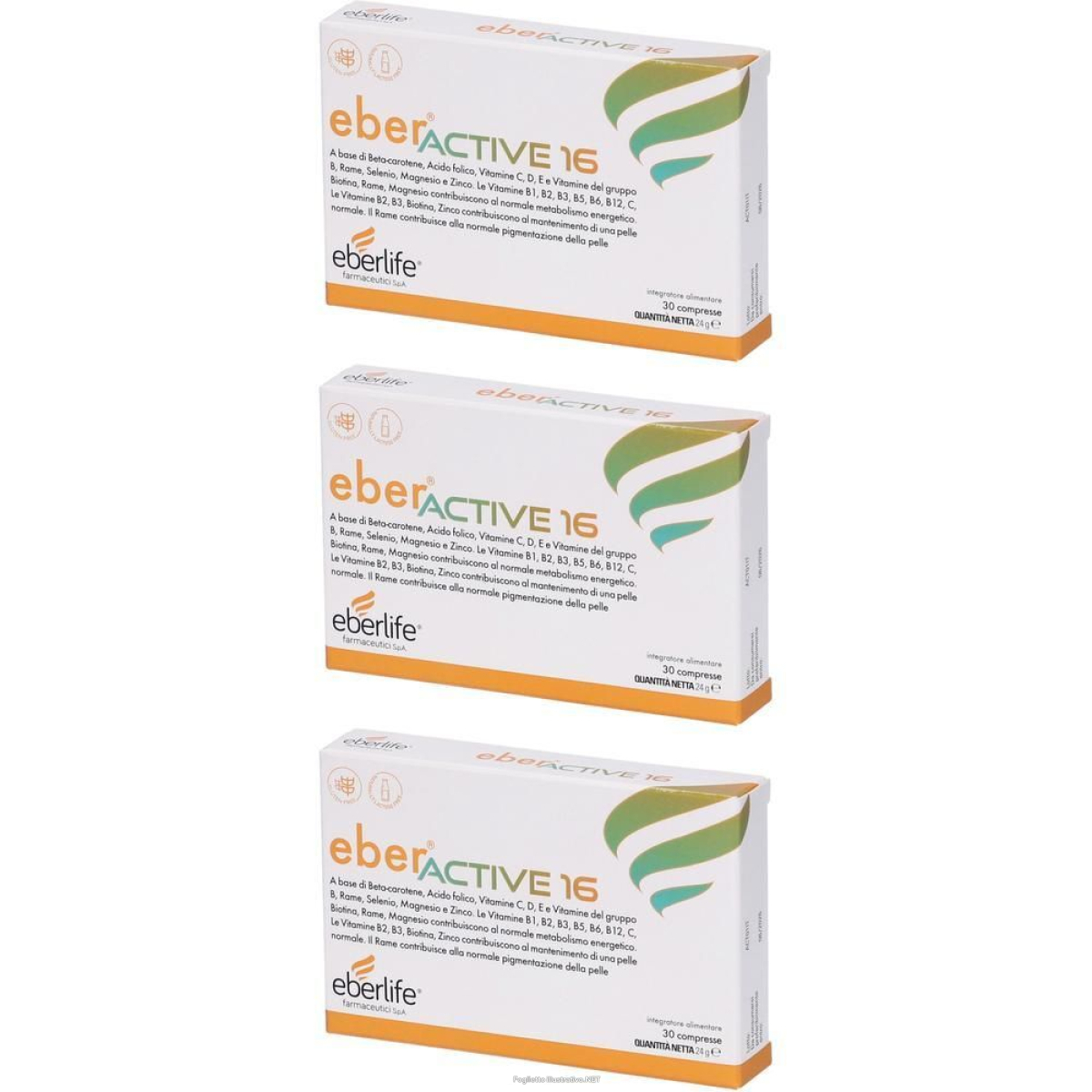 Acquista Online eber active 16 30 compresse 3x24 g e Cerca l'offerta più bassa