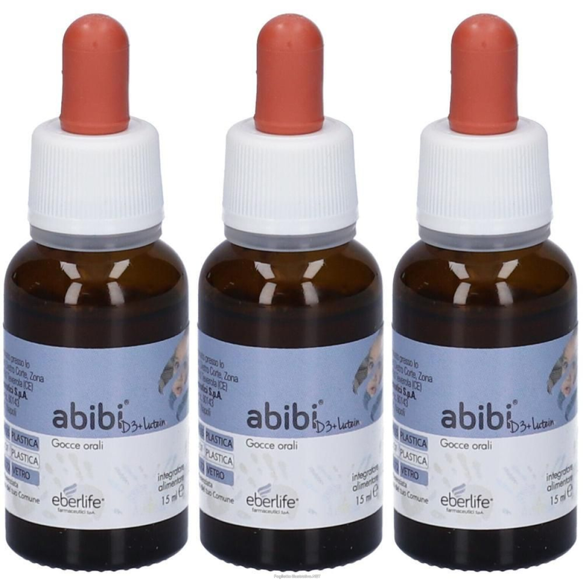 Acquista Online eberlife abibi d3+ luteina gocce 3x15 ml orali e Cerca l'offerta più bassa