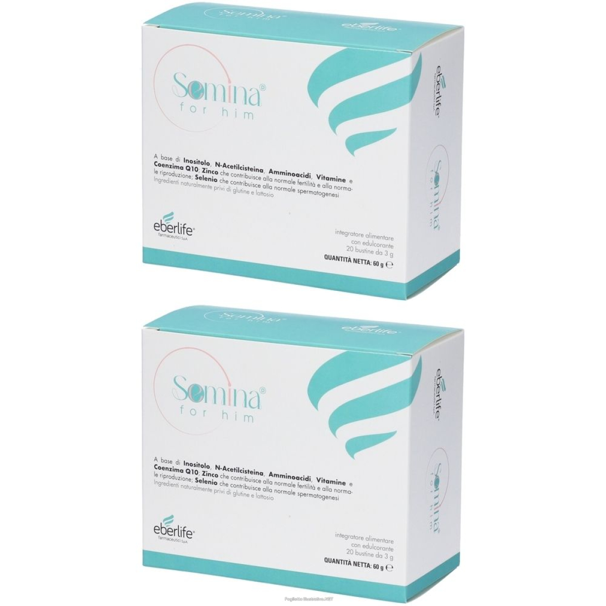 Acquista Online eberlife semina for him bustine set da 2 2x100 g polvere per soluzione e Cerca l'offerta più bassa