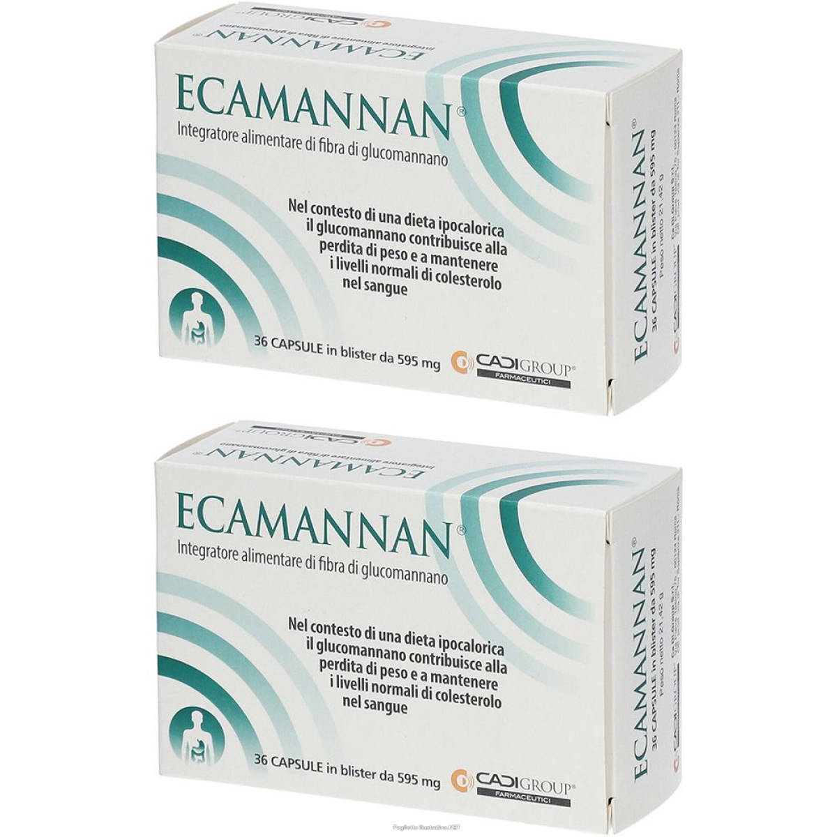 Acquista Online ecamannan® integratore alimentare set da 2 2x36 pz capsule e Cerca l'offerta più bassa