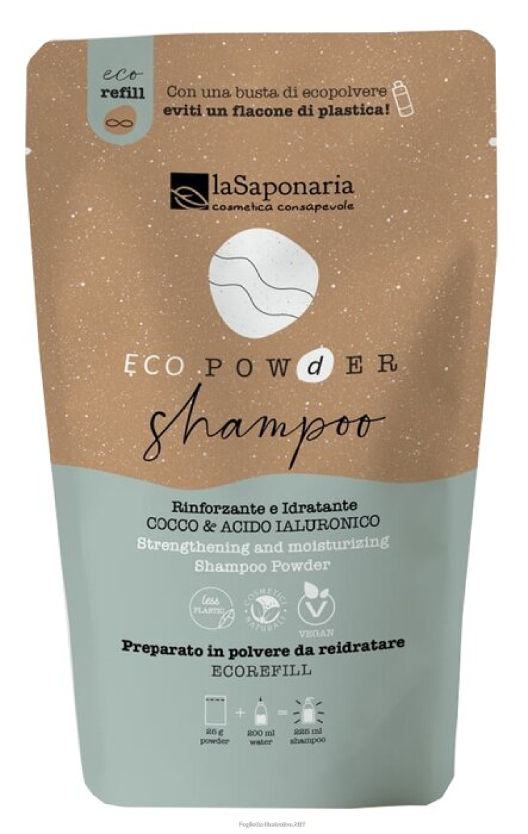 Acquista Online ecopowder shampoo rinforzante cocco & acido ialuronico refill 25 g e Cerca l'offerta più bassa