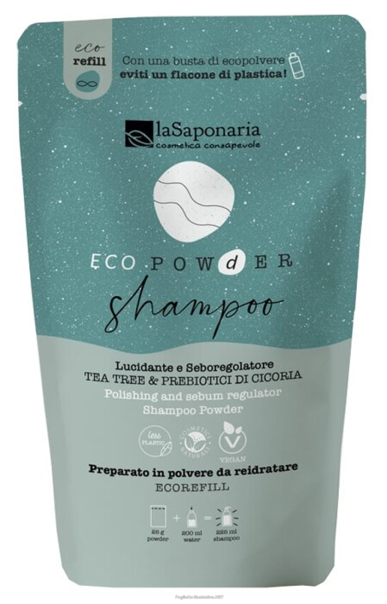 Acquista Online ecopowder shampoo seboregolatore tea tree & prebiotici di cicoria refill 25 g e Cerca l'offerta più bassa