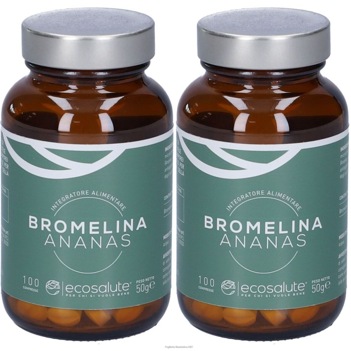 Acquista Online ecosalute bromelina ananas set da 2 2x100 pz compresse e Cerca l'offerta più bassa