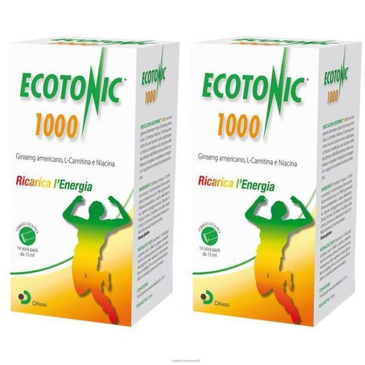 Acquista Online ecotonic 1000 14 stick pack 15 ml 2x210 ml soluzione orale e Cerca l'offerta più bassa