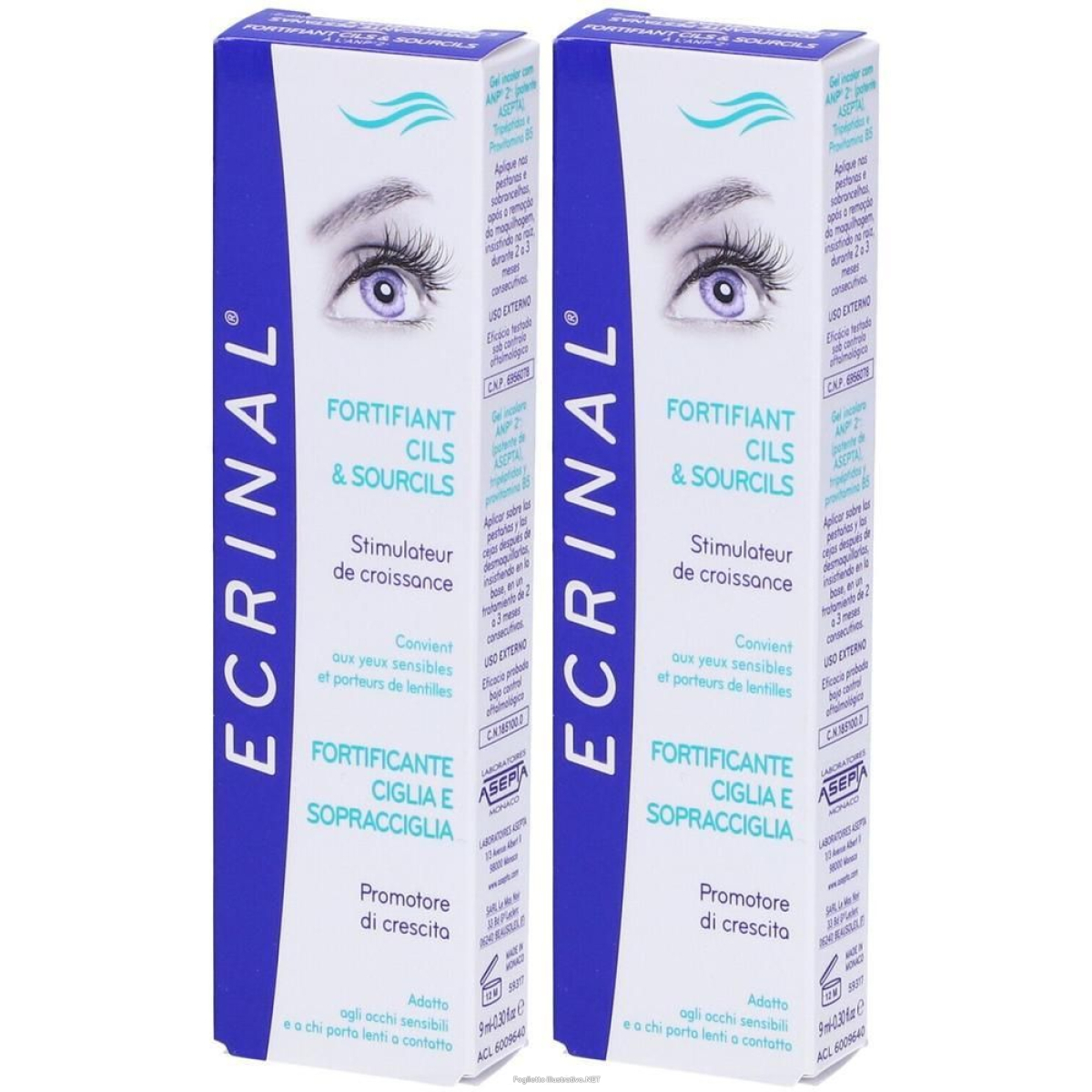 Acquista Online ecrinal gel ciglia rinforzante 2x9 ml e Cerca l'offerta più bassa