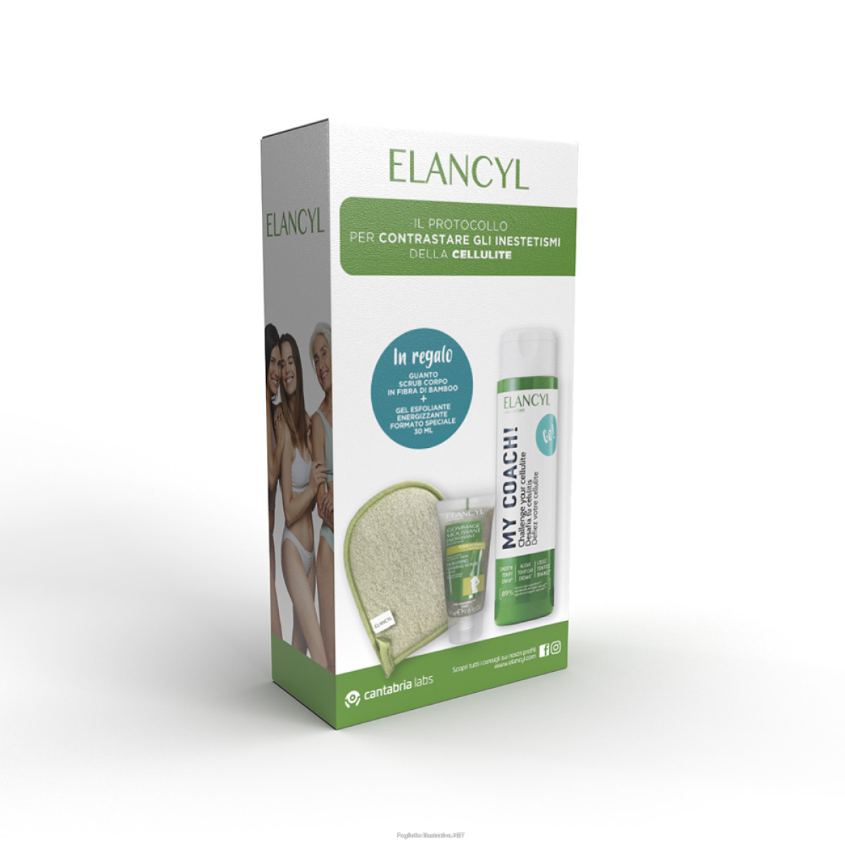 Acquista Online elancyl protocollo cellulite kit anti-cellulite con gel my coach e guanto esfoliante in regalo e Cerca l'offerta più bassa
