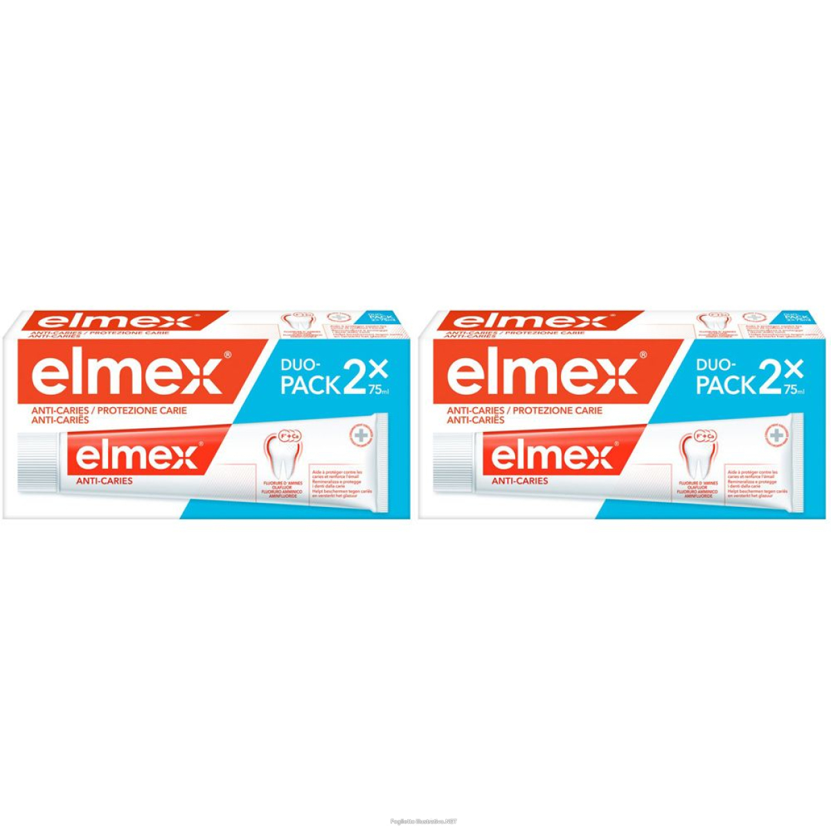 Acquista Online elmex® dentifricio protezione carie set da 2 2x2x75 ml e Cerca l'offerta più bassa