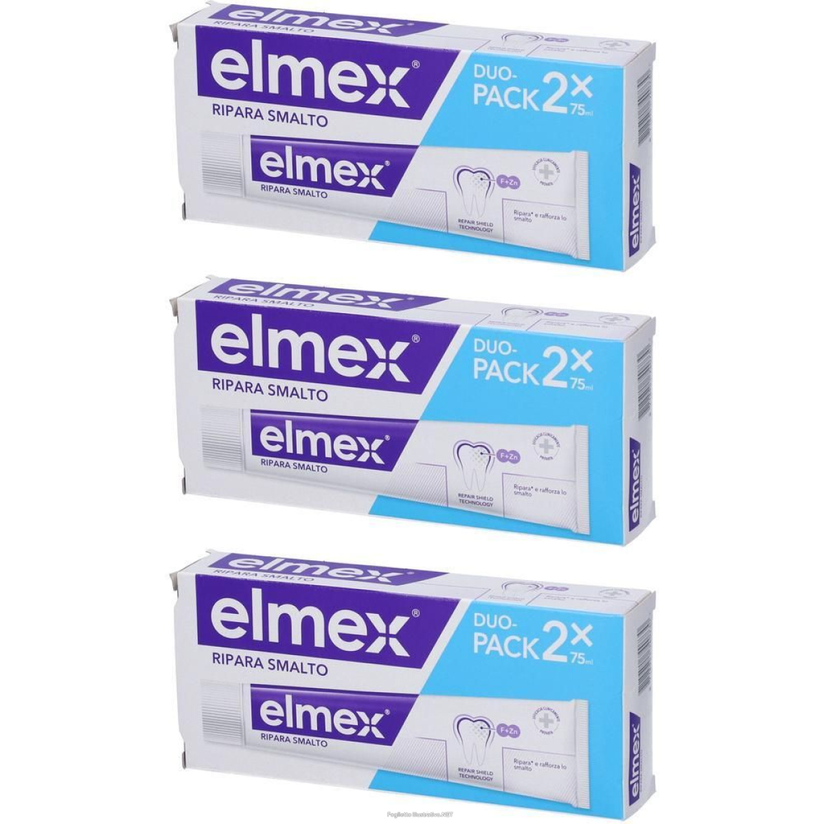Acquista Online elmex dentifricio ripara smalto duo pack 3x150 ml e Cerca l'offerta più bassa