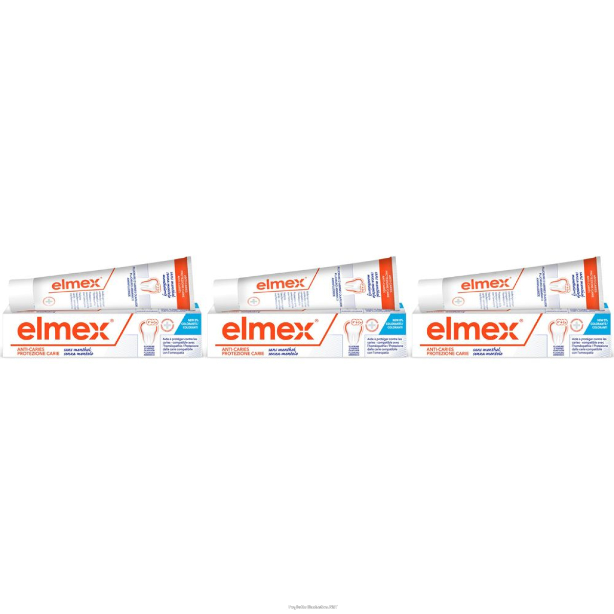 Acquista Online elmex® senza mentolo set da 3 3x75 ml dentifricio e Cerca l'offerta più bassa