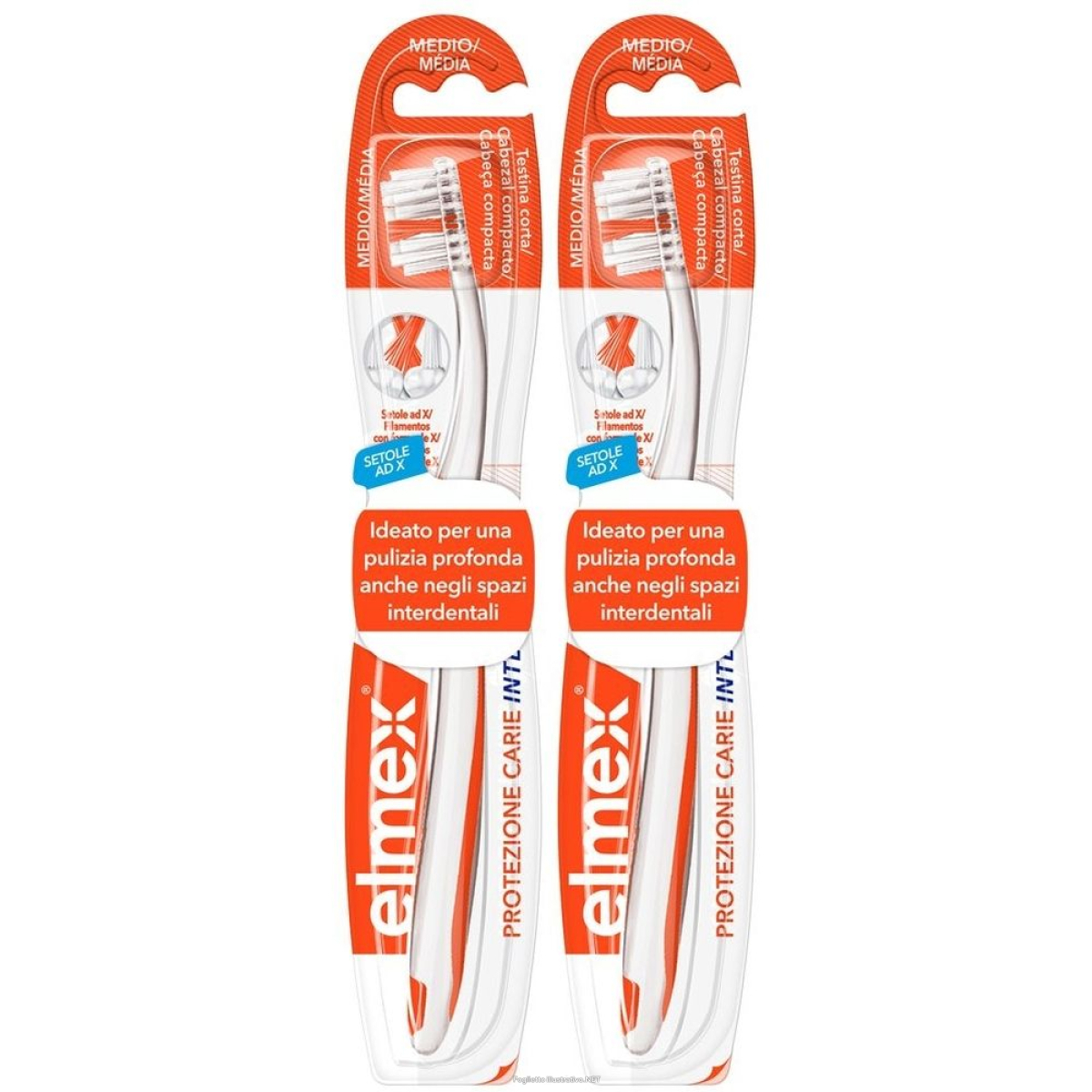 Acquista Online Elmex Spazzolino Protezione Carie Inter X Medio Set da 2 Pezzi Spazzolin e Cerca l'offerta più bassa