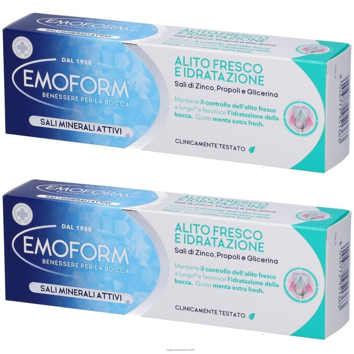 Acquista Online emoform dentifricio alito fresco e idratazione 2x75 ml e Cerca l'offerta più bassa