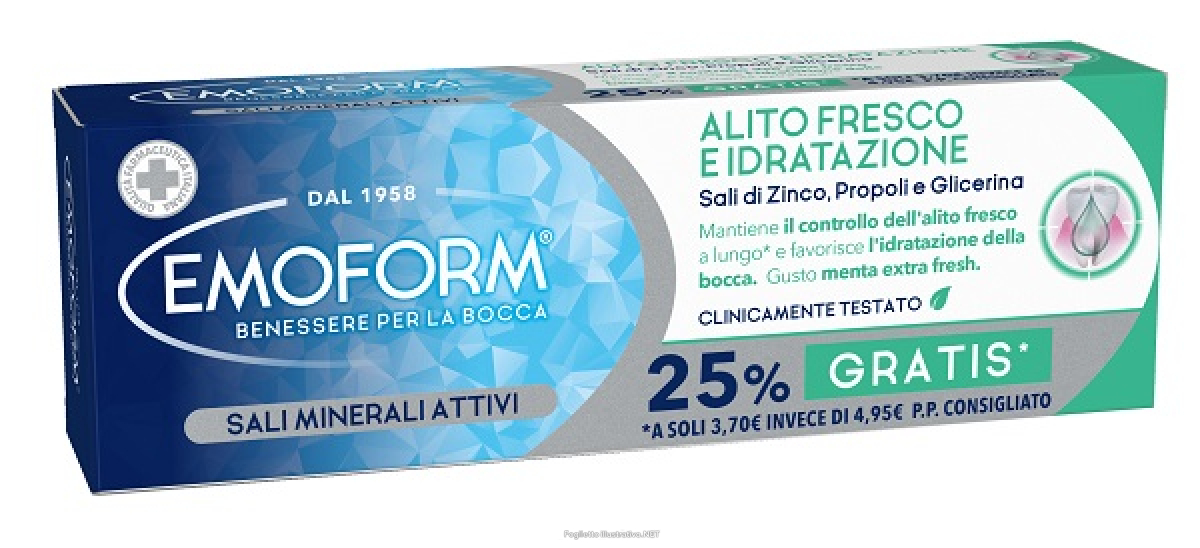 Acquista Online emoform dentifricio alito fresco e idratazione – 75 ml 950409351 e Cerca l'offerta più bassa
