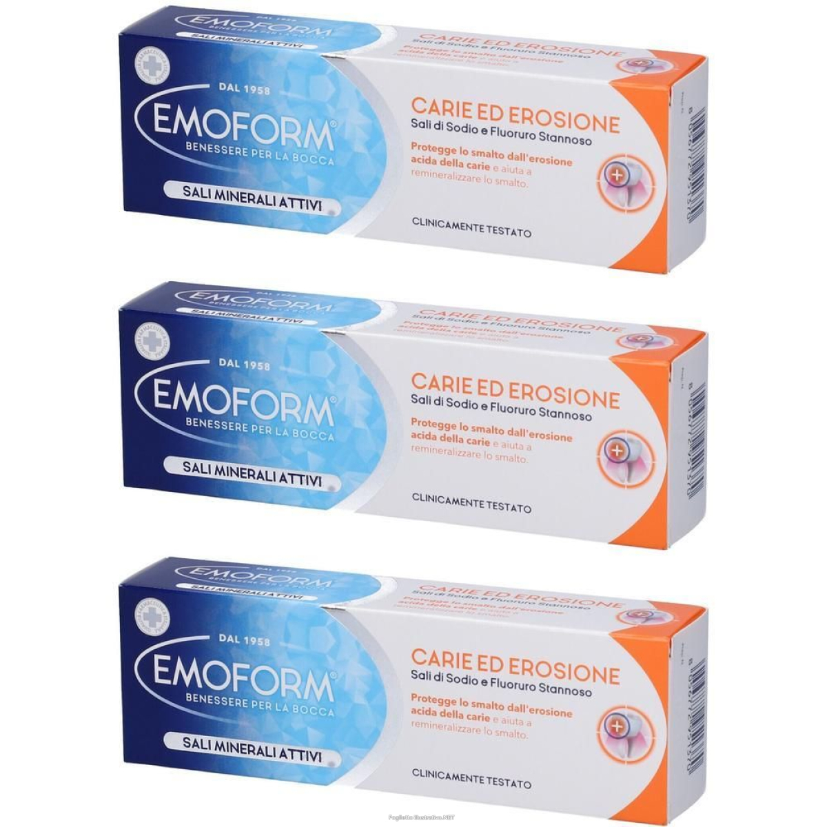 Acquista Online emoform dentifricio carie ed erosione 3x75 ml e Cerca l'offerta più bassa
