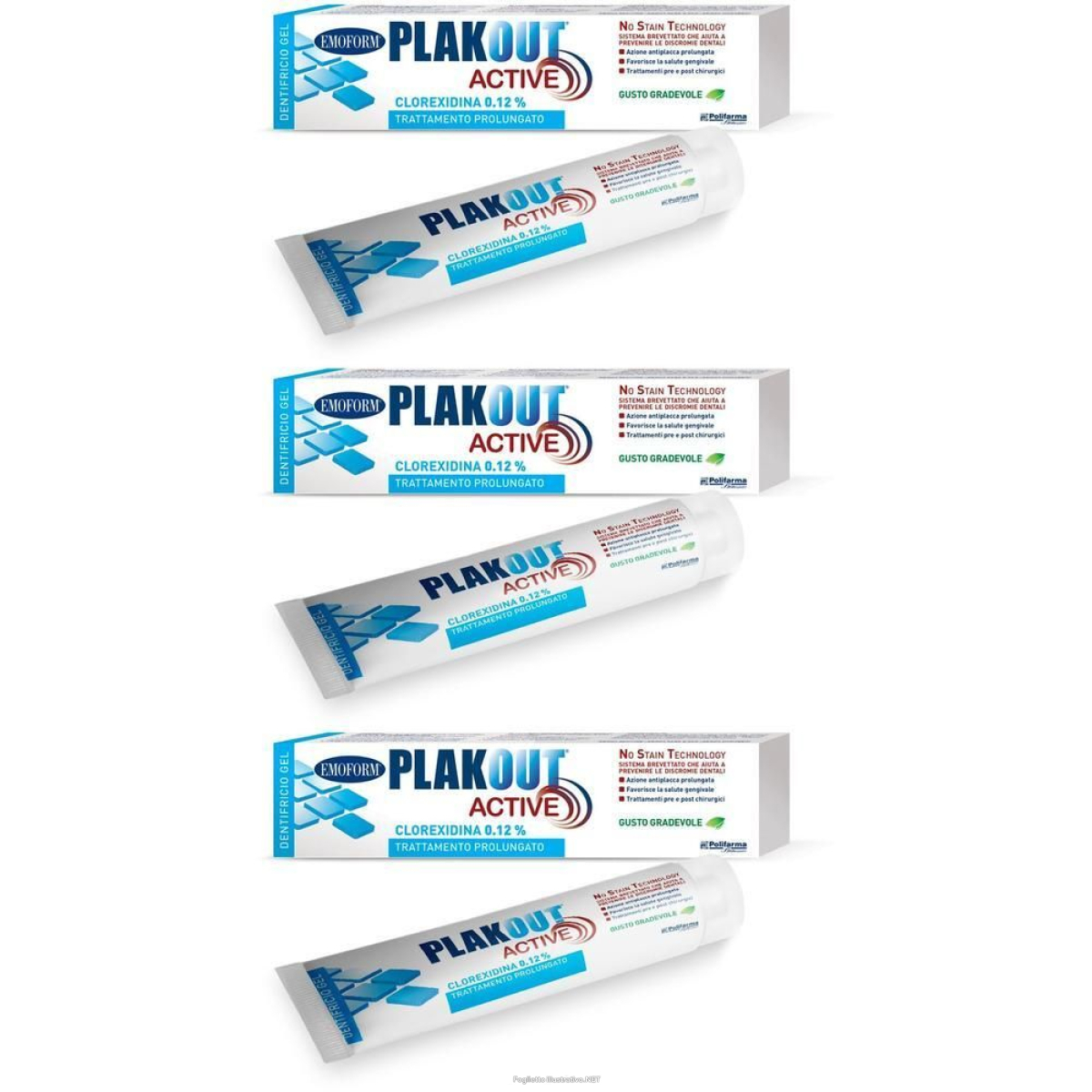 Acquista Online emoform® plak out® active dentifricio 0,12% 3x75 ml gel dentale e Cerca l'offerta più bassa