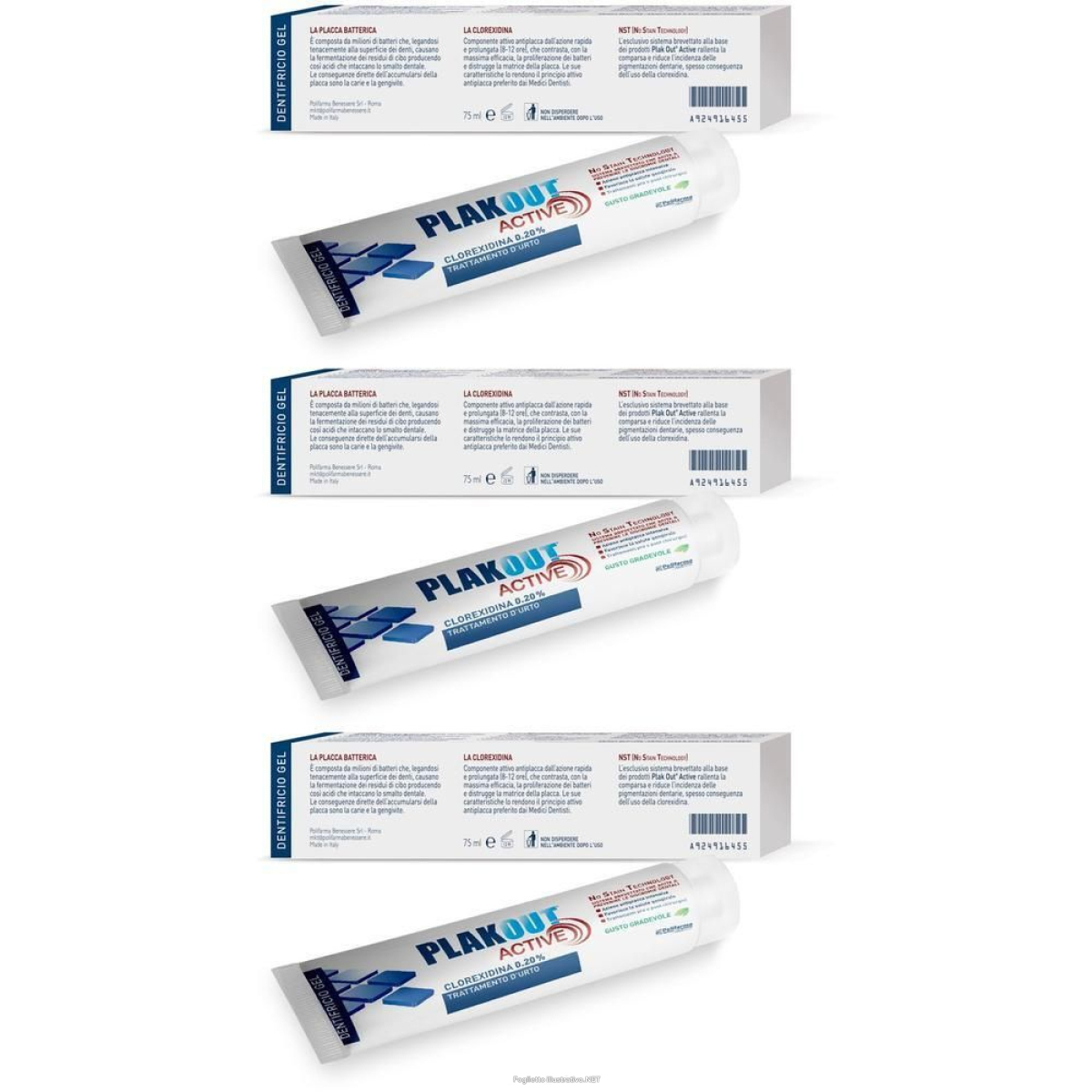 Acquista Online emoform®plak out® active dentifricio 0,20% 3x75 ml gel dentale e Cerca l'offerta più bassa