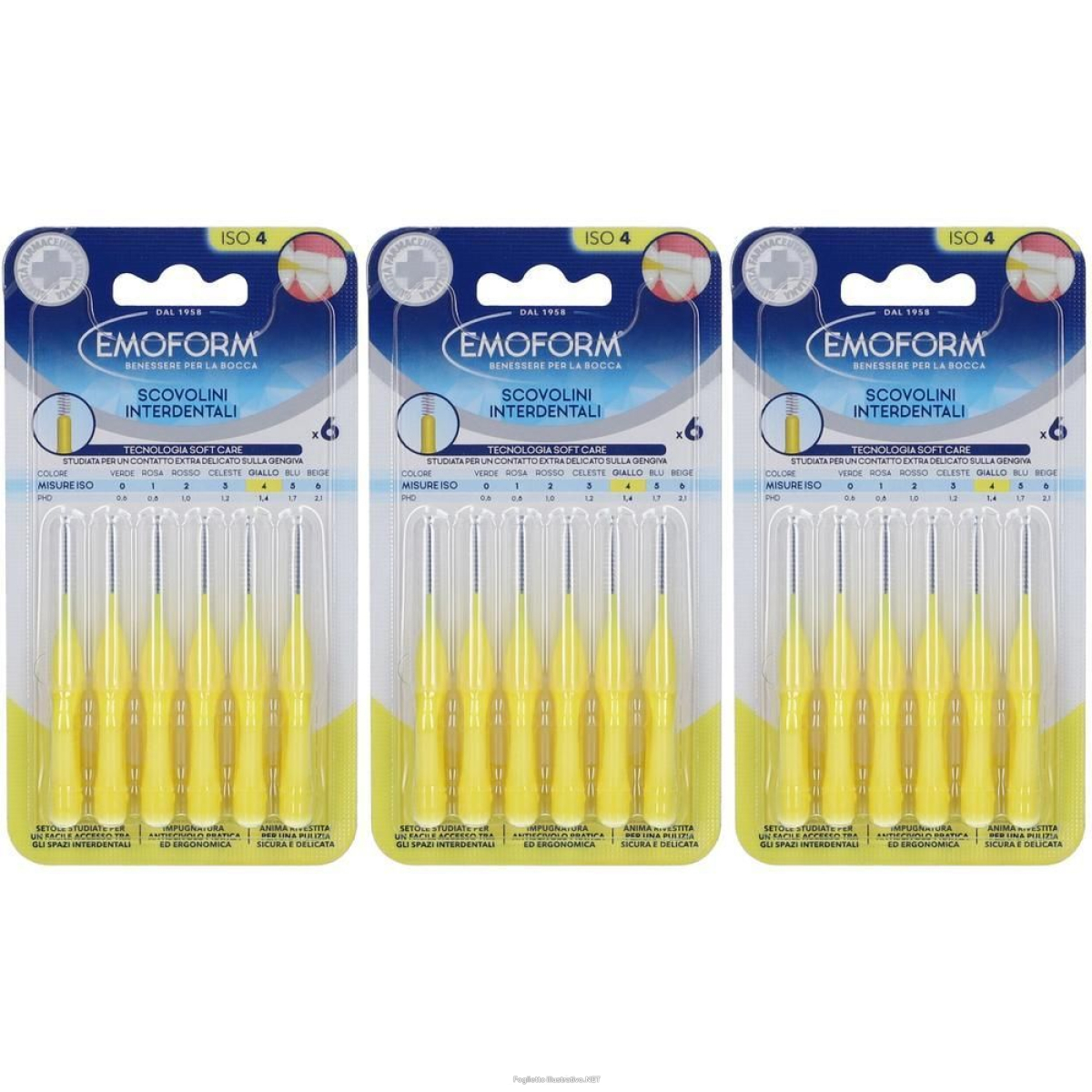 Acquista Online emoform scovolini interdentali giallo misura iso 4 3x1 st e Cerca l'offerta più bassa