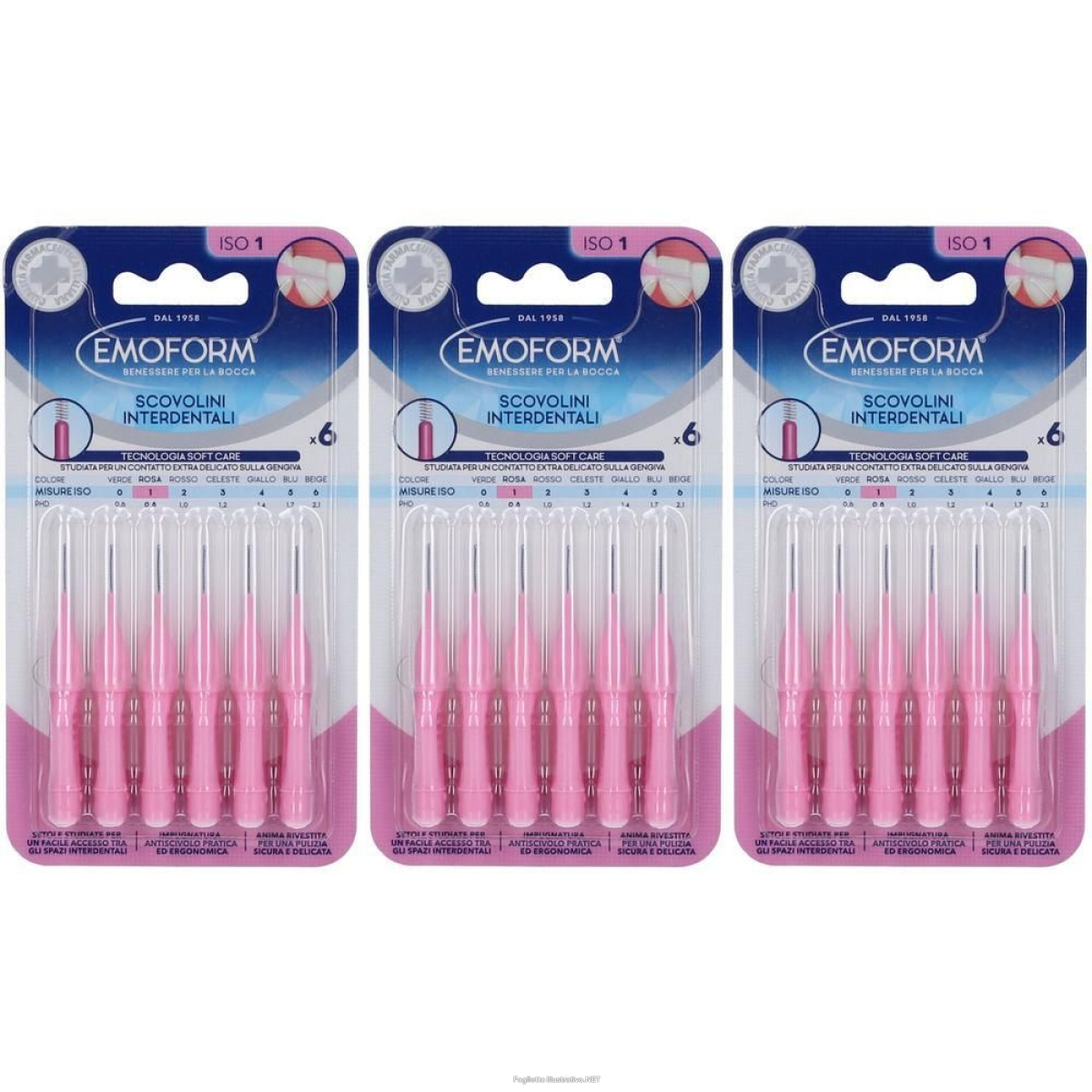 Acquista Online emoform scovolini interdentali rosa misura iso 1 3x1 st e Cerca l'offerta più bassa