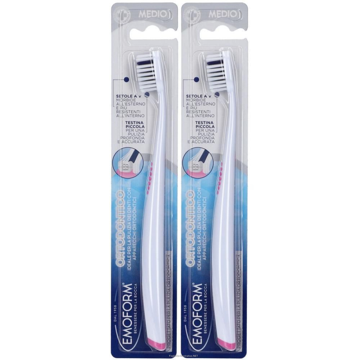 Acquista Online emoform spazzolino ortodontico 2x1 pz da denti e Cerca l'offerta più bassa