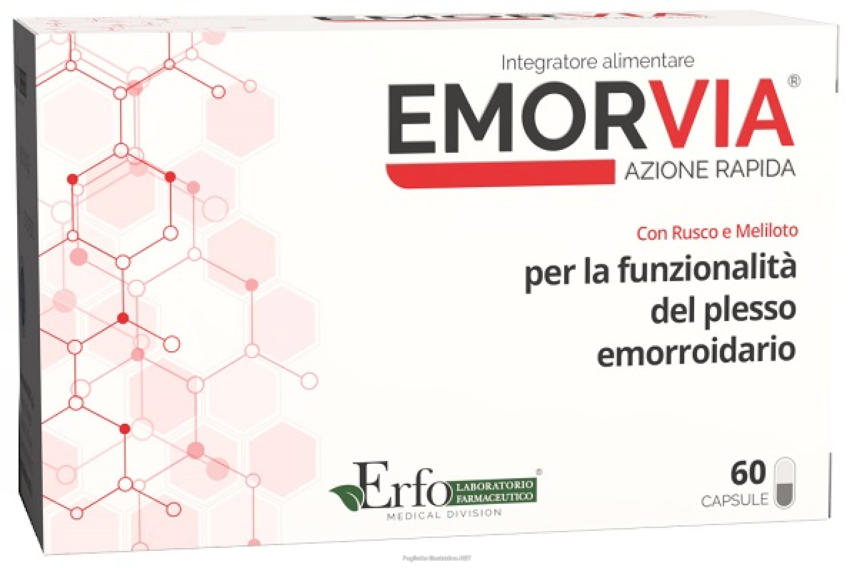 Acquista Online emorvia azione rapida integratore per la funzionalità del plesso emorroidario 60 capsule e Cerca l'offerta più bassa