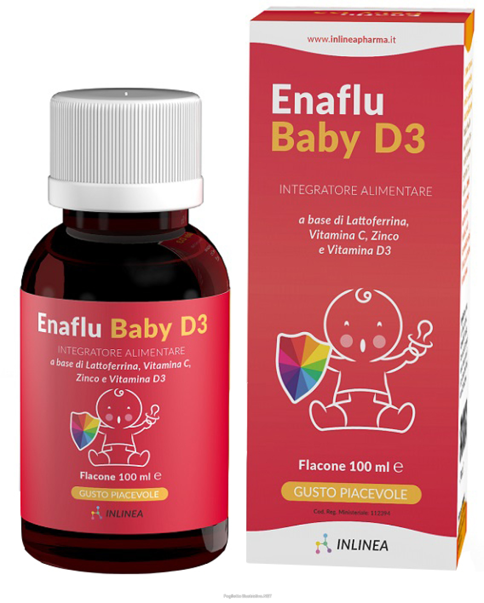 Acquista Online enaflu baby d3 integratore per sistema immunitario dei bambini soluzione orale 100ml e Cerca l'offerta più bassa