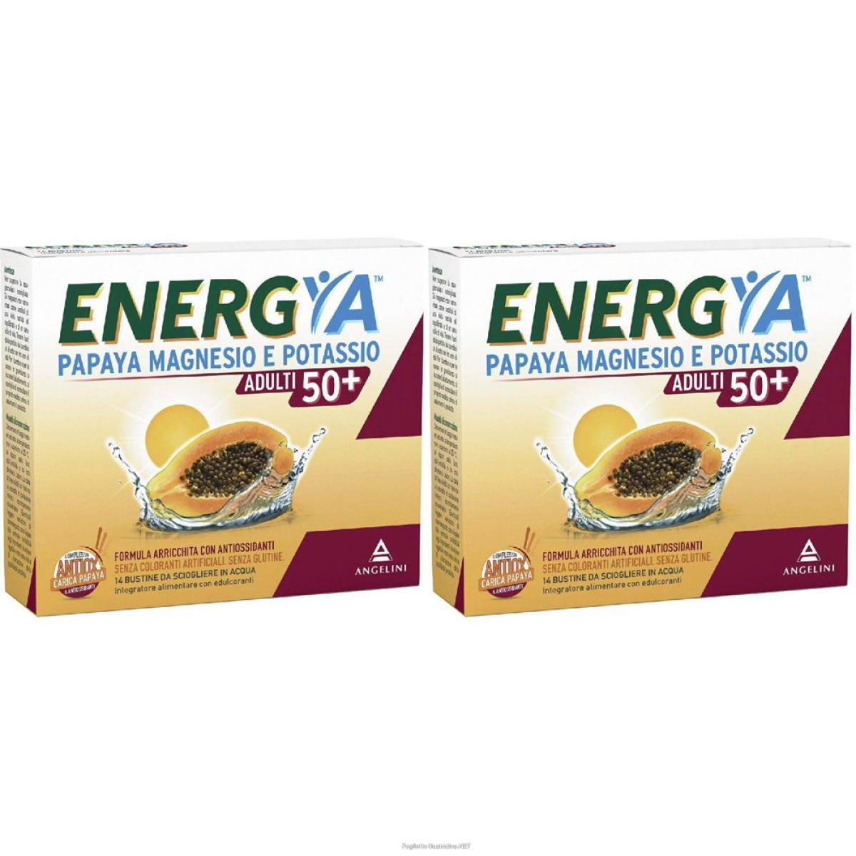 Acquista Online energya™ papaya e magnesio adulti 50+ set da 2 2x14 pz bustina e Cerca l'offerta più bassa