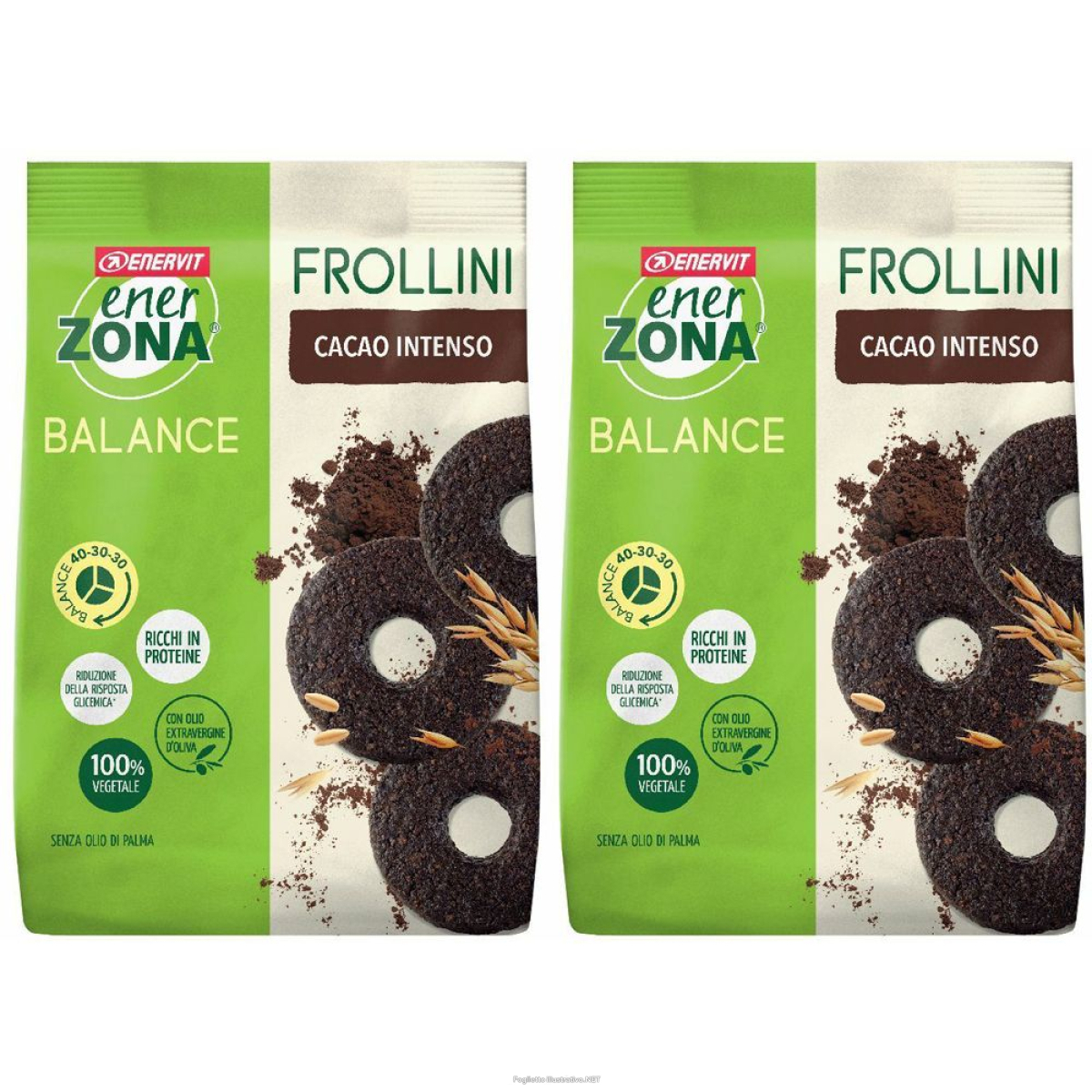Acquista Online enervit® enerzona cacao intenso set da 2 2x250 g biscotti e Cerca l'offerta più bassa
