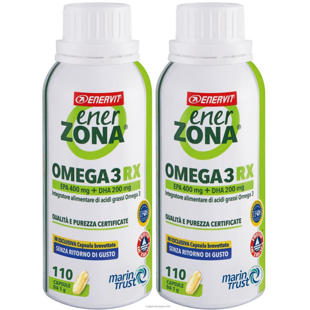 Acquista Online enervit® enerzona omega 3rx epa 400 mg + dha 200 set da 2 2x110 pz e Cerca l'offerta più bassa