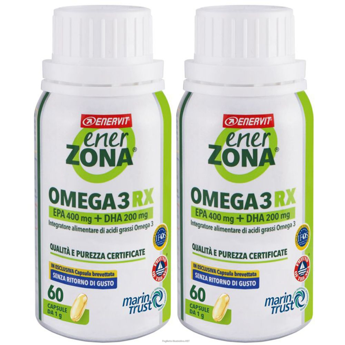 Acquista Online enervit enerzona omega3rx epa 400 mg + dha 200mg set da 2 2x60 pz caps e Cerca l'offerta più bassa