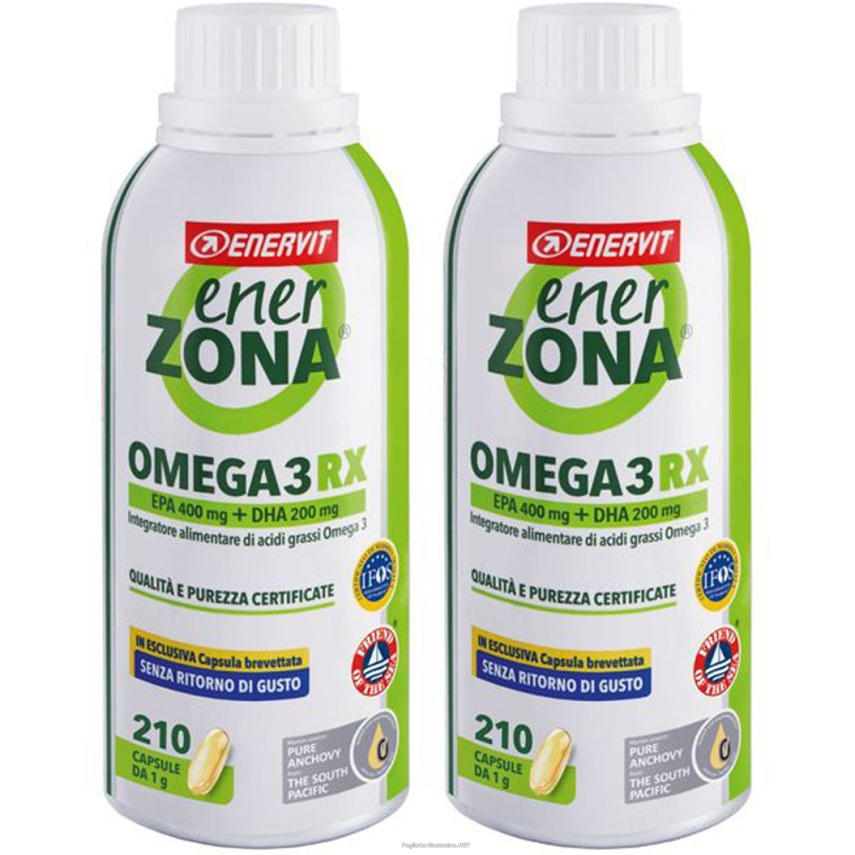 Acquista Online enervit enerzona omega3rx epa 400mg + dha 200mg set da 2 2x210 pz caps e Cerca l'offerta più bassa