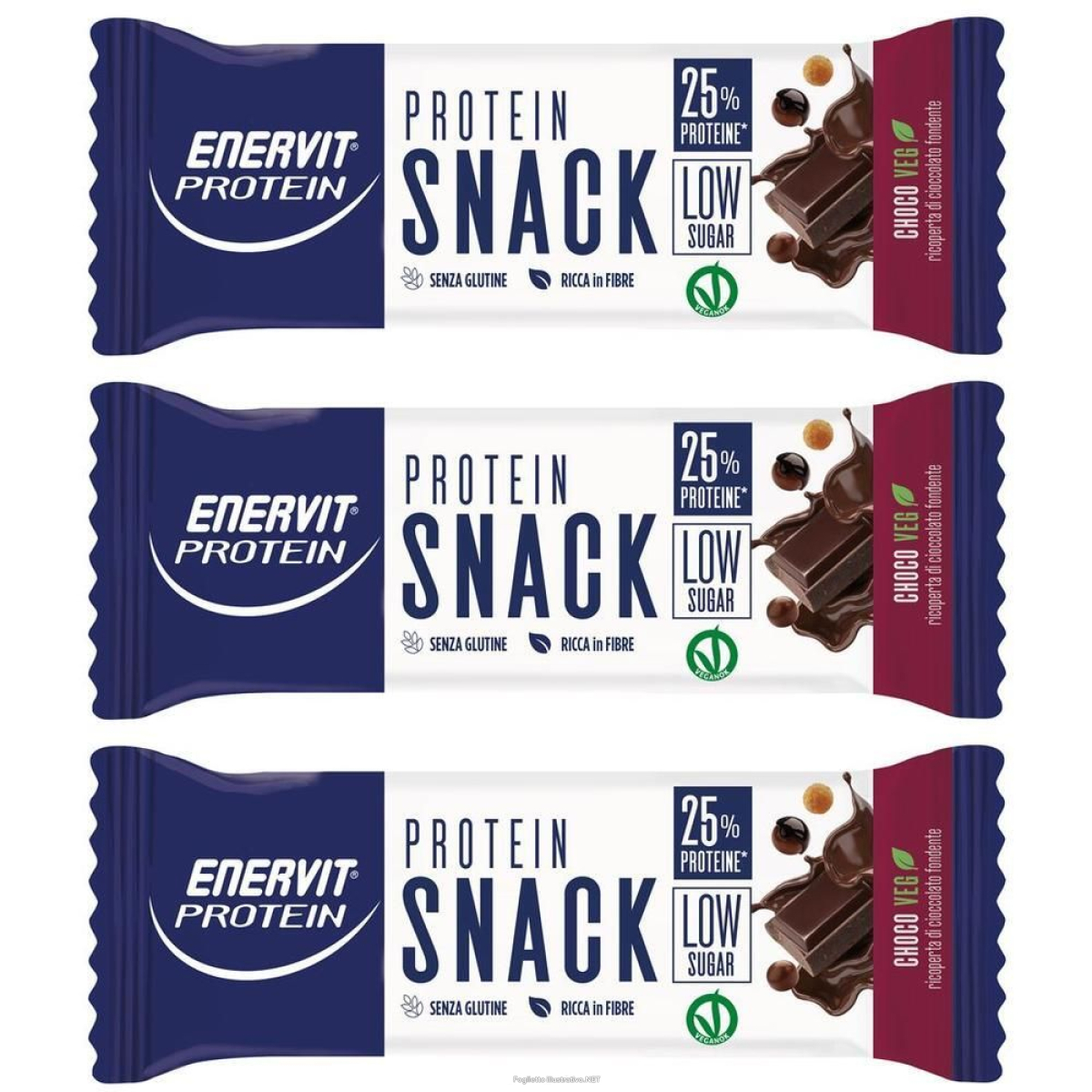 Acquista Online enervit protein barretta snack choco veg low sugar 3x33 g e Cerca l'offerta più bassa