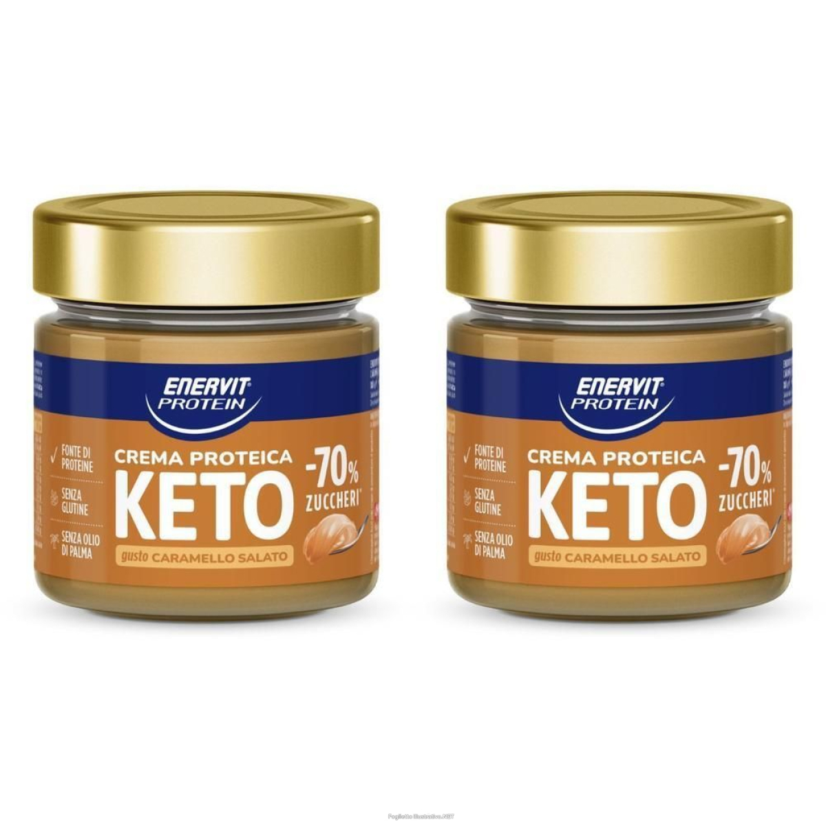 Acquista Online enervit protein cream keto caramello salato 2x180 g e Cerca l'offerta più bassa