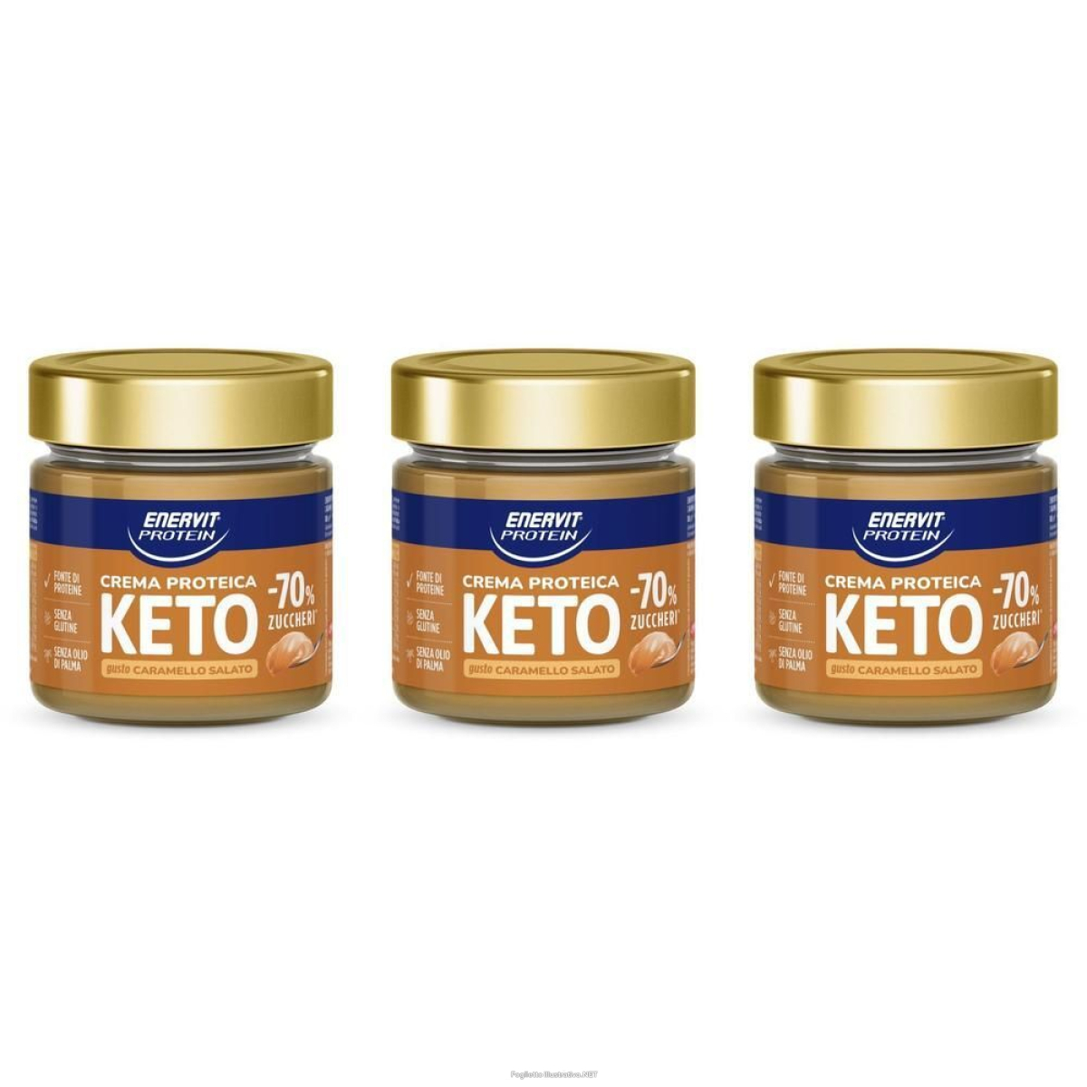 Acquista Online enervit protein cream keto caramello salato 3x180 g e Cerca l'offerta più bassa