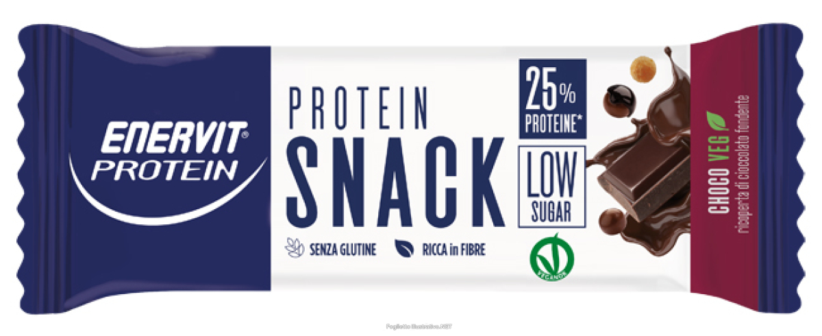 Acquista Online enervit protein snack choco veg low sugar 33 g x 25 pezzi e Cerca l'offerta più bassa