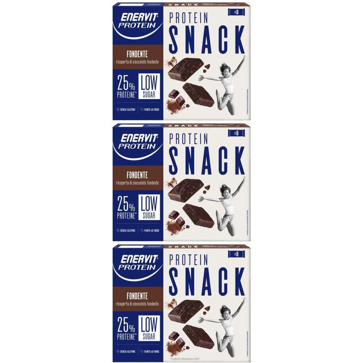 Acquista Online enervit protein snack fondente low sugar astuccio 8 x 27 g 3x216 g e Cerca l'offerta più bassa