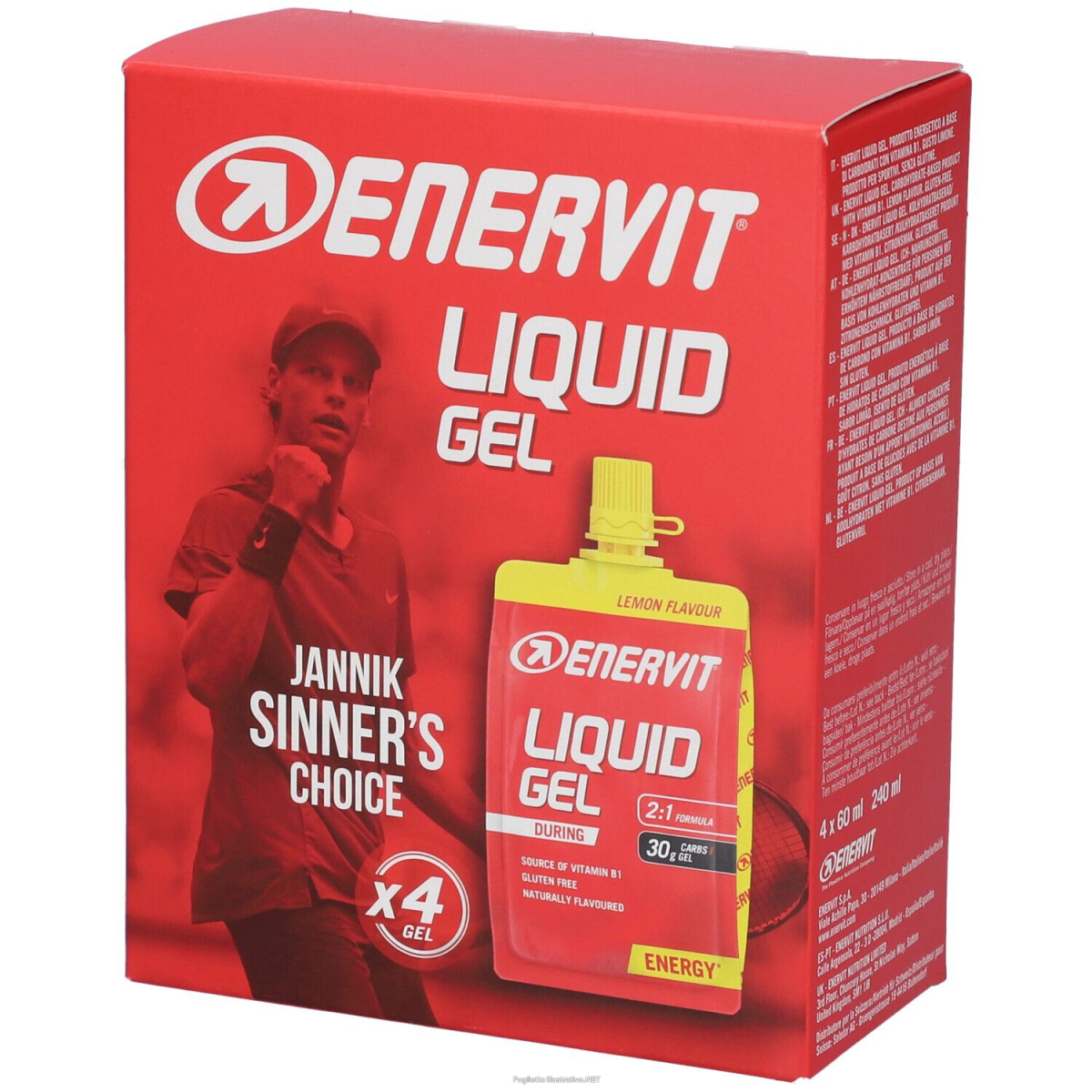 Acquista Online enervit sport liquid gel 4x60 ml gel energetico a base di carboidrati gusto limone e Cerca l'offerta più bassa