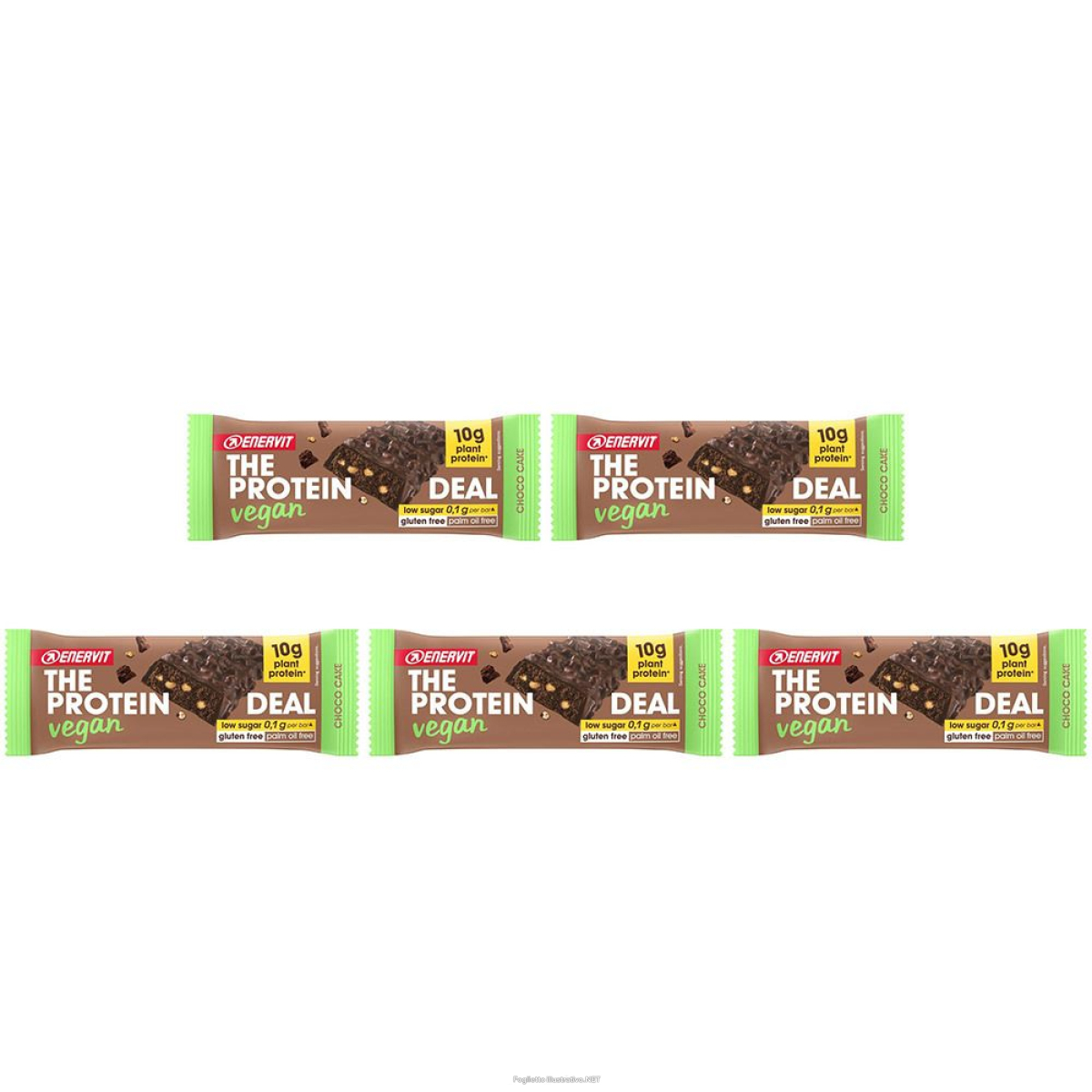 Acquista Online enervit the protein deal bar choco cake vegan 40g set da 5 5x4 e Cerca l'offerta più bassa