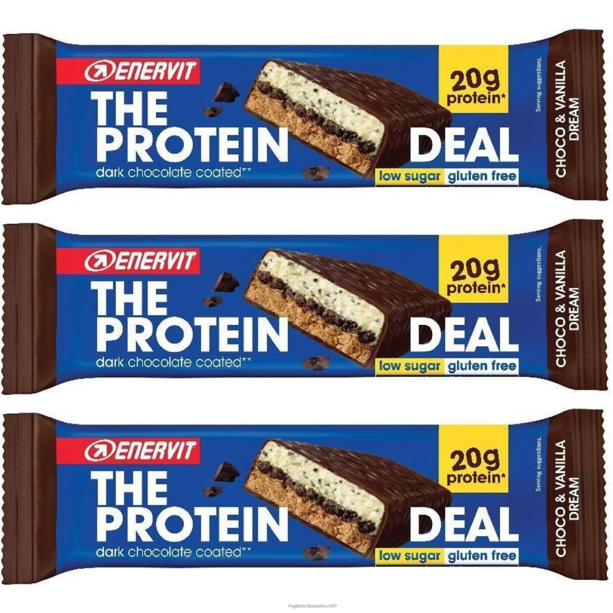 Acquista Online enervit® the protein deal bar choco & vanilla dream 3x55 g e Cerca l'offerta più bassa