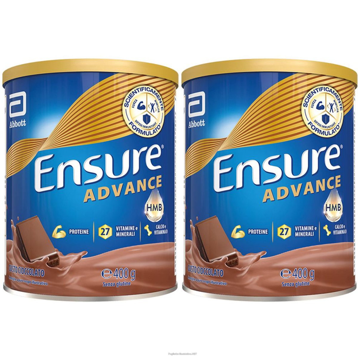 Acquista Online ensure advance formula nutrivigor in polvere cioccolato set da 2 2x400 e Cerca l'offerta più bassa