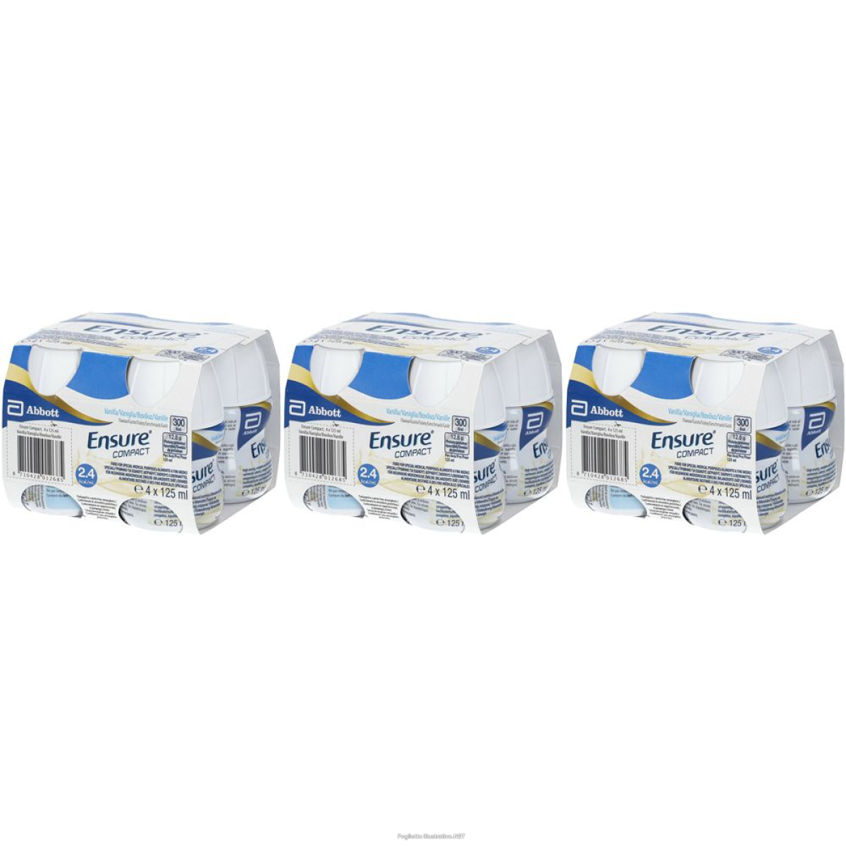 Acquista Online ensure® compact vaniglia set da 3 3x4x125 ml soluzione bevibile e Cerca l'offerta più bassa