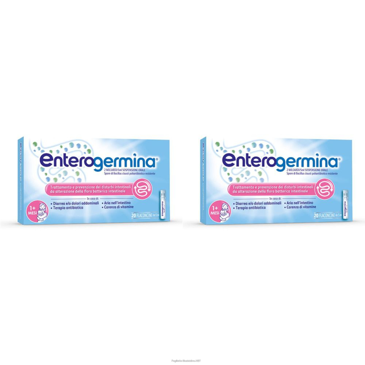 Acquista Online enterogermina® 2mld/5ml 20 flaconcini set da 2 2x20x5 ml flaconcini be e Cerca l'offerta più bassa